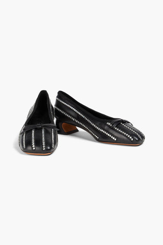 3.1 PHILLIP LIM ID SOFT CRYSTAL-EMBELLISHED LEATHER PUMPS - Size 39