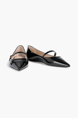 STUART WEITZMAN EMILIA PATENT-LEATHER MARY JANE FLATS - Size 9