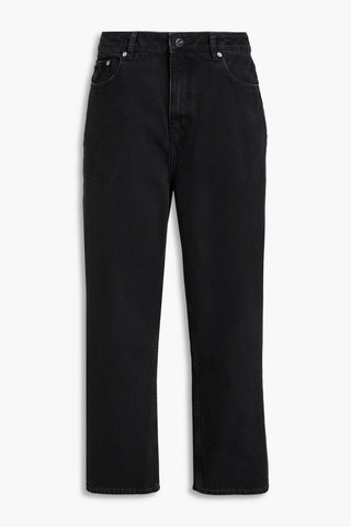 GANNI CROPPED HIGH-RISE STRAIGHT-LEG JEANS - Size 25W-32L