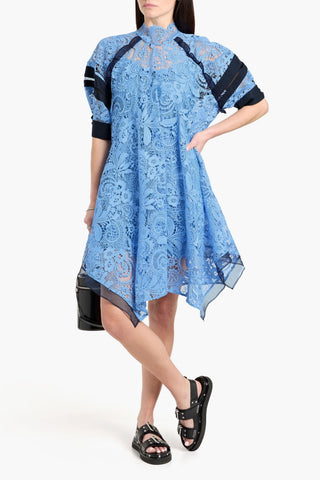 3.1 PHILLIP LIM CORDED LACE AND COTTON-TWILL DRESS - Size XS