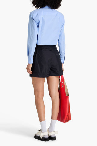 3.1 PHILLIP LIM CROPPED COTTON-BLEND POPLIN SHIRT - Size 2