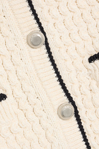 RAG & BONE DARIA CABLE-KNIT COTTON-BLEND CARDIGAN - Size S