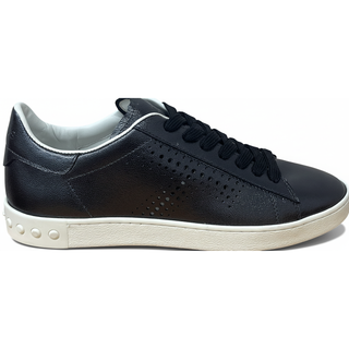 Tods Leather Lace-Up Low-Top Sneakers in Black
