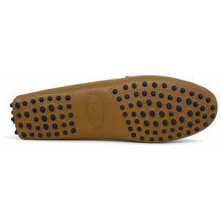 Tods Leather Loafers in Tan w Gold Buckle