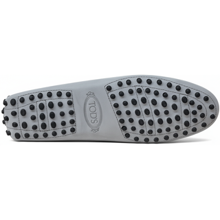 Tods Leather Slip-On Loafers in Grey