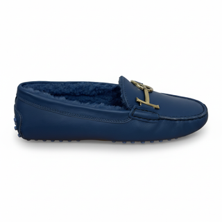 Tods Leather Gommino Driving Loafers in Blue