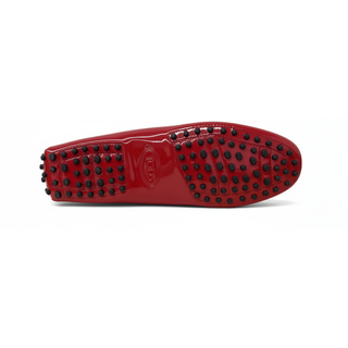 Tods Leather Loafers in Cherry