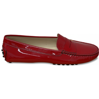 Tods Leather Loafers in Cherry