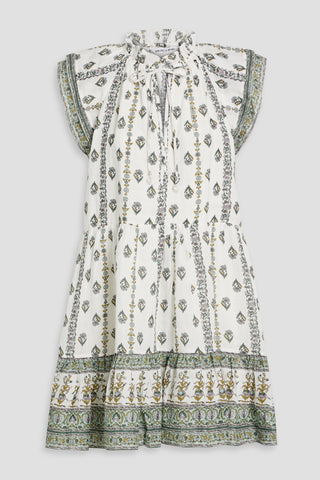 VERONICA BEARD ZEE PRINTED RAMIE MINI DRESS - Size 14