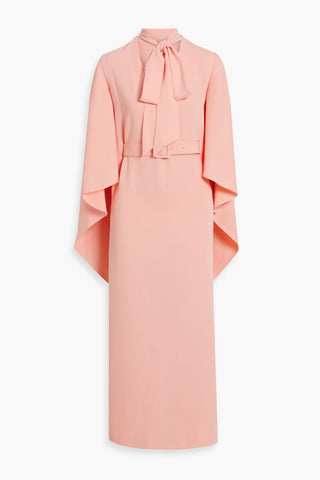 HUISHAN ZHANG SALINA CAPE-EFFECT CREPE MAXI DRESS - Size 10