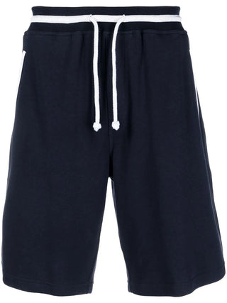 Brunello Cucinelli Cotton Jersey Drawstring Shorts with Contrast Trim