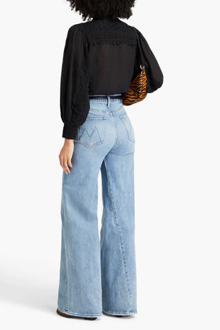 ALICE + OLIVIA LACE-TRIMMED LINEN SHIRT - Size S