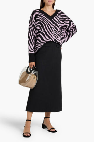 FARM RIO COTTON AND LYOCELL-BLEND CANVAS MIDI SKIRT - Size XXS