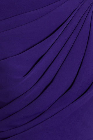 BADGLEY MISCHKA DRAPED CREPE MIDI DRESS - Size 4