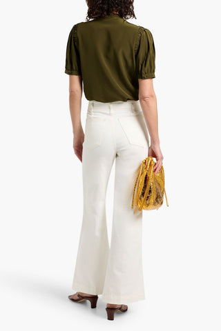 FRAME SILK CREPE DE CHINE TOP - Size S