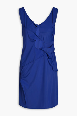 KENZO CUTOUT GATHERED STRETCH-JERSEY MINI DRESS - Size S