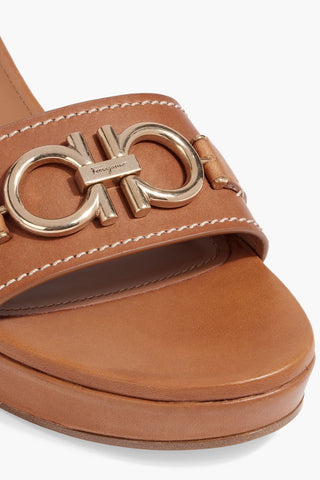 FERRAGAMO PHILEIN EMBELLISHED LEATHER MULES - Size 6