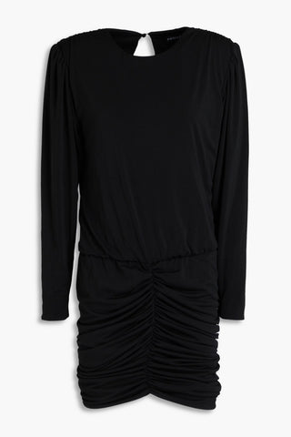 RETROFÊTE FLYNN RUCHED JERSEY MINI DRESS - Size L