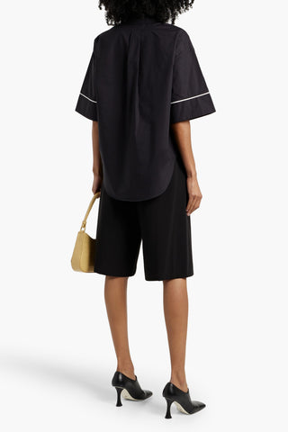 BY MALENE BIRGER MALLIAS EMBROIDERED COTTON-POPLIN SHIRT - Size 40
