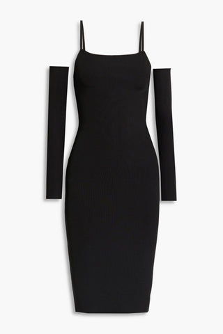 ALICE + OLIVIA CONVERTIBLE RIBBED-KNIT DRESS - Size XS