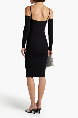 ALICE + OLIVIA CONVERTIBLE RIBBED-KNIT DRESS - Size XS