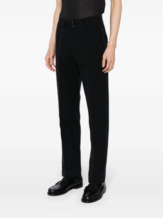 Tom Ford Cotton Straight-Leg Trousers with Front Seams