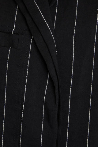 LOULOU STUDIO LAGO CROPPED PINSTRIPED TWILL SHIRT - Size XS