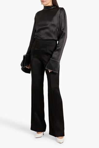 ANOTHER TOMORROW SATIN STRAIGHT-LEG PANTS - Size 44