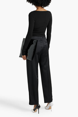 ZEYNEP ARCAY TWIST-FRONT CUTOUT STRETCH-KNIT BODYSUIT - Size 2
