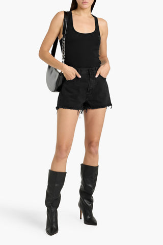 FRAME THE DARE DISTRESSED DENIM SHORTS - Size 25