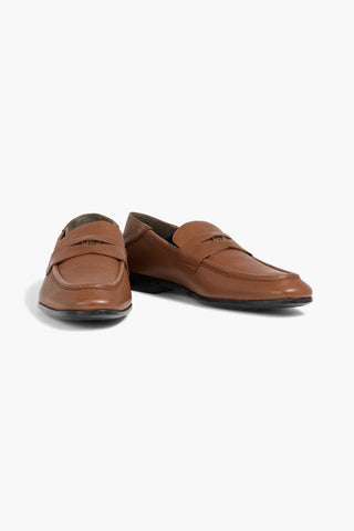 TOD'S PEBBLED-LEATHER PENNY LOAFERS - Size 6