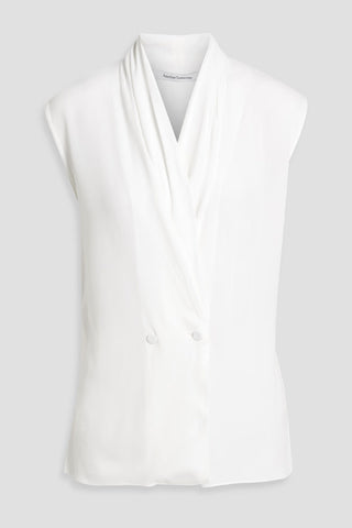 ANOTHER TOMORROW DRAPED CREPE TOP - Size 46