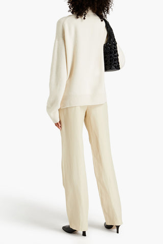 LOULOU STUDIO TAKAROA PLEATED TWILL STRAIGHT-LEG PANTS - Size S