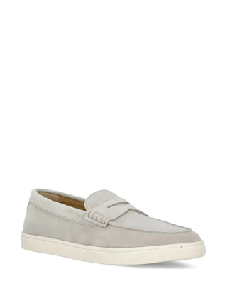Brunello Cucinelli Suede Penny Loafers in Sand