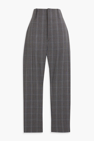 ISABEL MARANT NOAH CROPPED PRINCE OF WALES CHECKED WOOL TAPERED PANTS - Size 36
