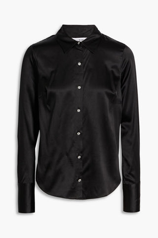 VERONICA BEARD MONIQUE SILK-BLEND SATIN SHIRT - Size 2