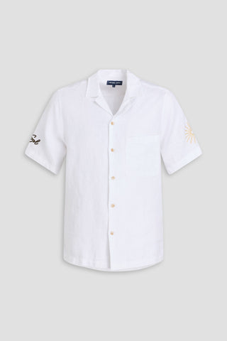 FRESCOBOL CARIOCA ALVES EMBROIDERED LINEN SHIRT - Size M