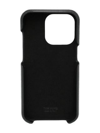 Tom Ford Pebbled Leather iPhone 14 Pro Cover Black