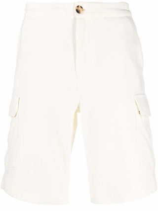 Brunello Cucinelli Off-White Cotton Blend Cargo Shorts