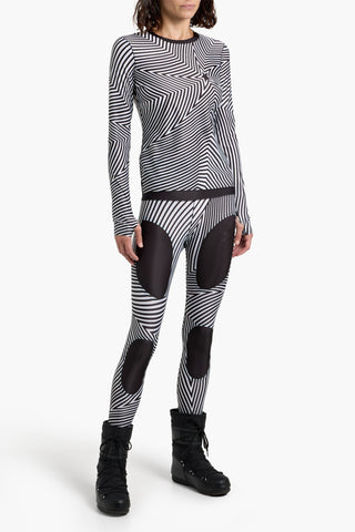 PERFECT MOMENT PRINTED STRETCH-JERSEY LEGGINGS - Size M