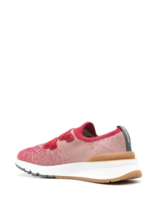 Brunello Cucinelli Two-Tone Knit Sock-Fit Low-Top Sneakers