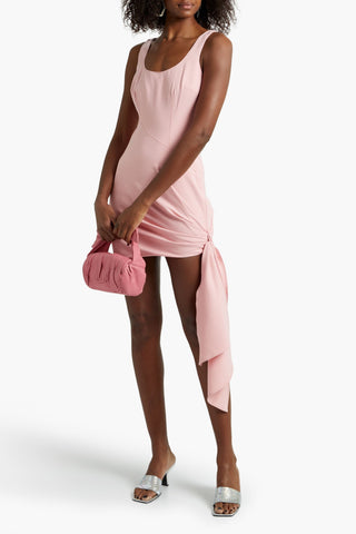 CINQ À SEPT SHARON KNOTTED CREPE MINI DRESS - Size 0