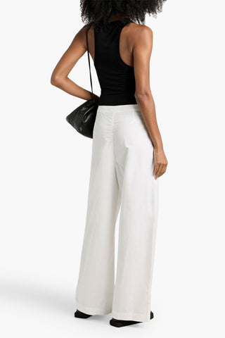NILI LOTAN KAI COTTON-POPLIN WIDE-LEG PANTS - Size S
