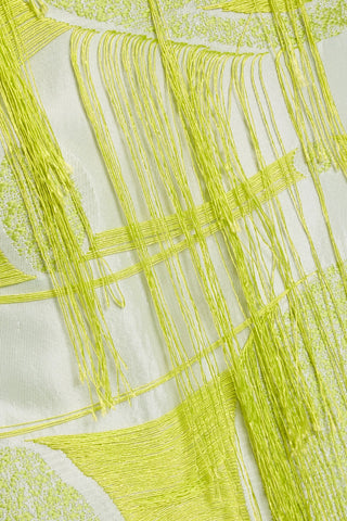 ROKSANDA IDYA FRINGED JACQUARD MIDI SKIRT - Size 8
