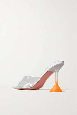 AMINA MUADDI LUPITA PVC AND METALLIC LEATHER MULES - Size 39