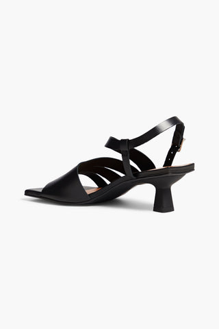 GANNI LEATHER SLINGBACK SANDALS - Size 36
