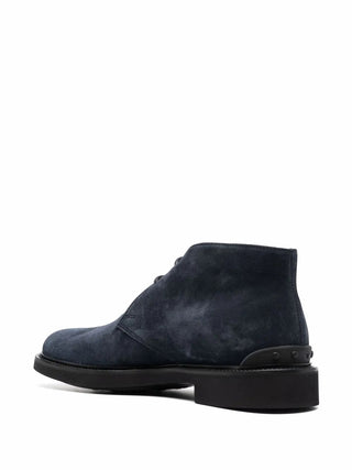 Tods Suede Lace-Up Chukka Boots Navy