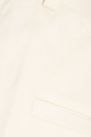 TOTEME COTTON AND LINEN-BLEND TWILL STRAIGHT-LEG PANTS - Size 42