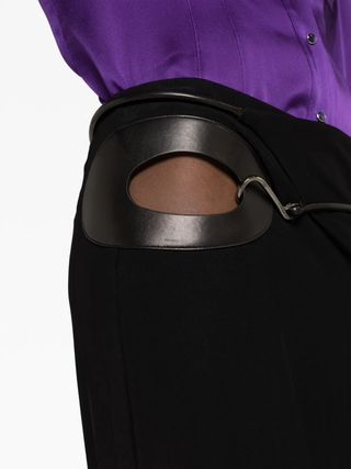 Tom Ford Crepe Cut-Out Wrap Wide-Leg Pants