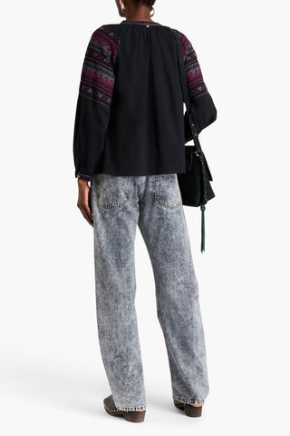 ANTIK BATIK LUNA EMBROIDERED COTTON BLOUSE - Size 38